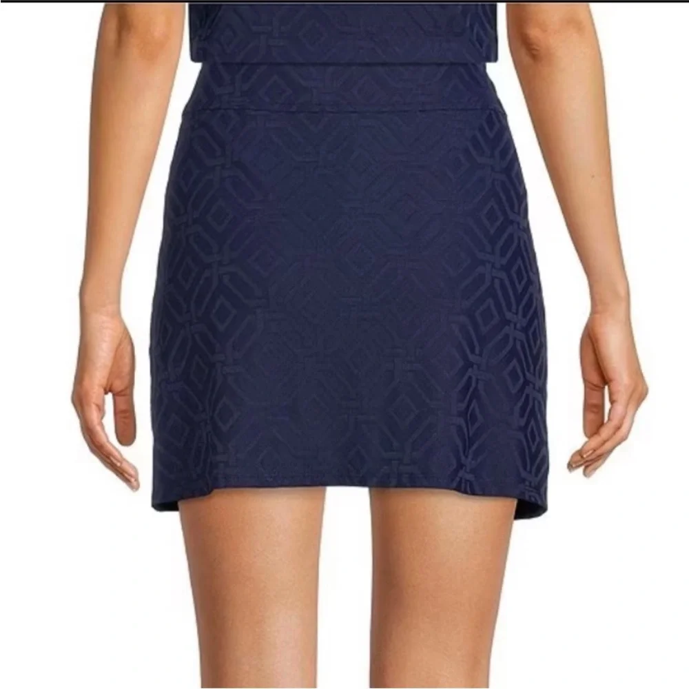 Jude Connally Fern Solid Jacquard Pull-On Skort navy - Picture 11 of 13